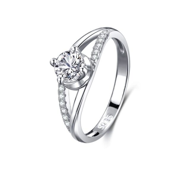 S925 Silver Classic Micro-inlaid Diamond Ring - Image 7