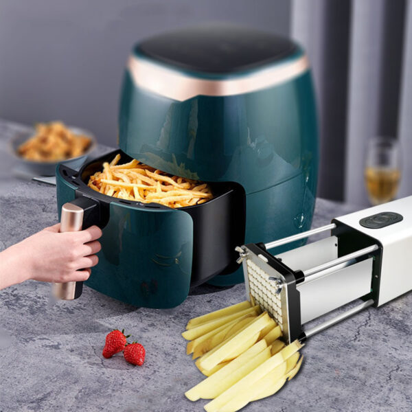 Kitchen Gadget Electric French Fry Cutter With Blades Stainless Steel Vegetable Potato Carrot For Commercial Household - Image 6