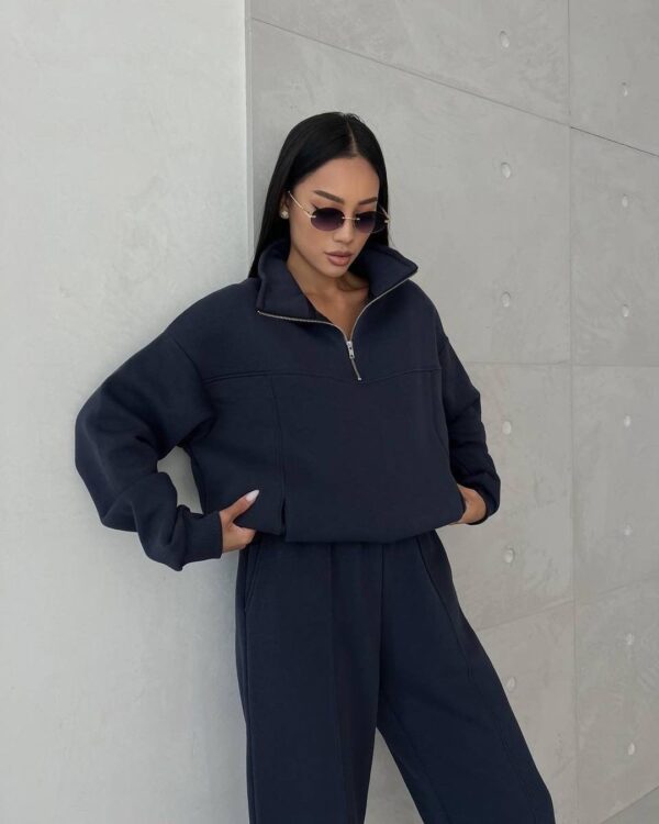 Y2K Winter Jogging Women Two Piece Set Female Zipper Coat Casual Pants Tracksuit Autumn Jacket Fashion Contrast Sport Wear Set - Image 6