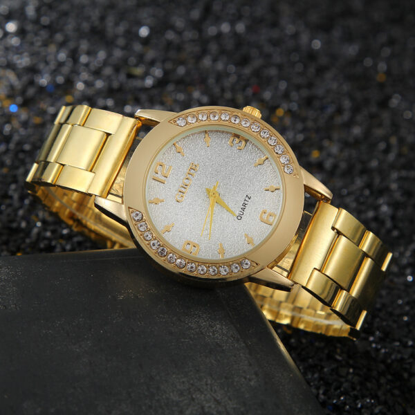 Women's Fashion Diamond Case Quartz Watch - Image 7