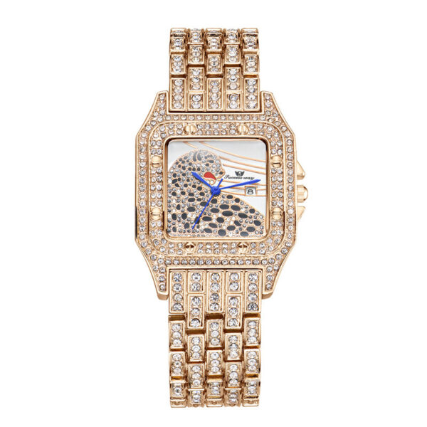 Square Full Star Leopard Diamond Women's Watch Quartz Women's Watch - Image 7