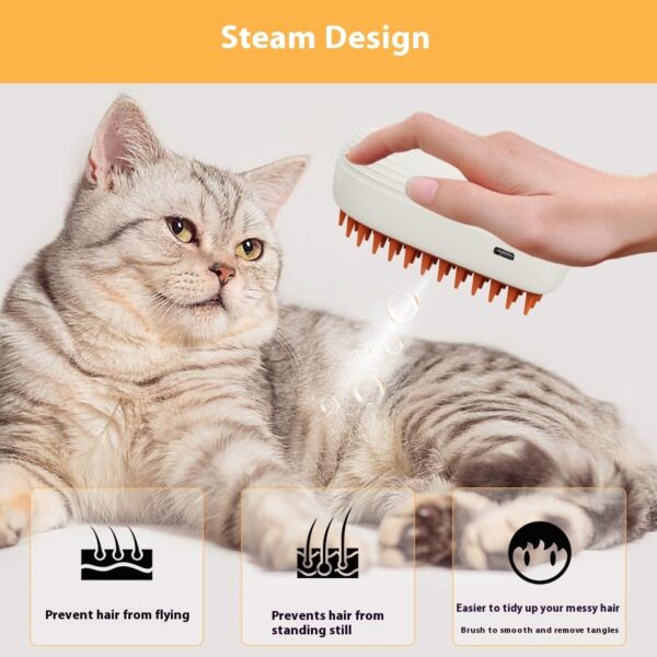 USB Rechargeable Pets Steam Brush Spray Massage Comb Pet Grooming Tools Cat Steam Comb Pet Products - Image 7