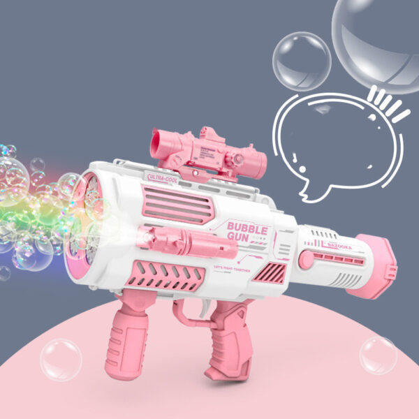 Bubbles Gun Kids Toy Rocket Soap Bubble Machine Guns Automatic Blower Portable Pomperos Toy For Children Gift - Image 2