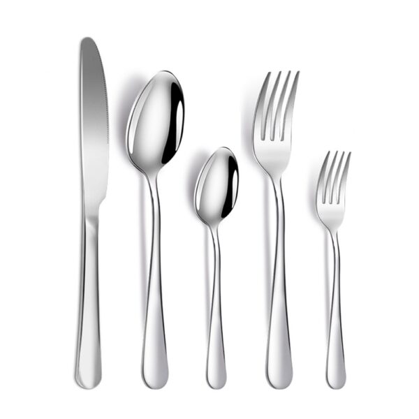 Stainless Steel Tableware Suit 5-piece Set - Image 9