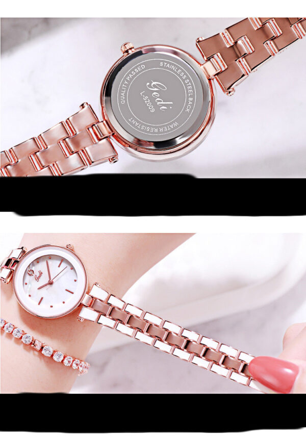 Ladies Watch Korean Style Trendy Student White Quartz - Image 4