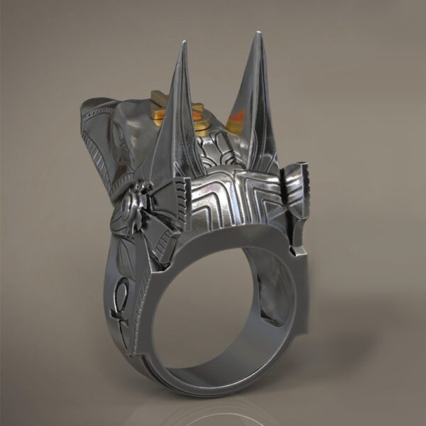 Fashion Men's Retro Anubis Wolf Head Ring - Image 4