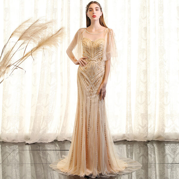 Temperament High-end Bride Fishtail Evening Dress Woman - Image 3