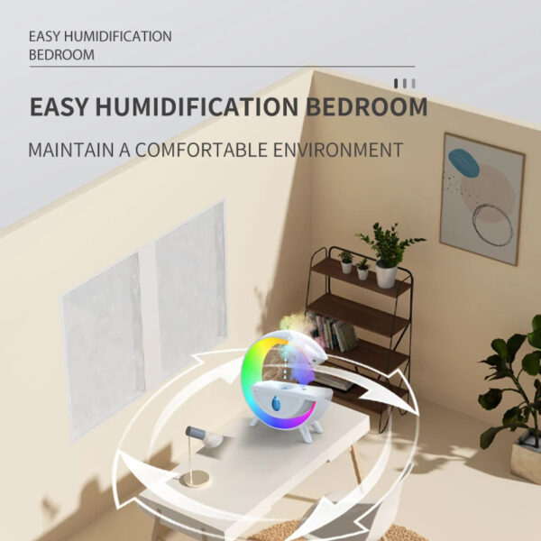 RGB Night Light Water Droplet Sprayer Anti-Gravity Air Humidifier 350ml Creative Home Office Mist Maker Diffuser Christmas Gift - Image 3