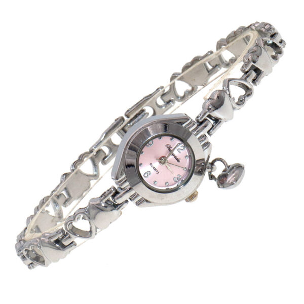 Hollow Heart Solid Bracelet Quartz Watch - Image 5