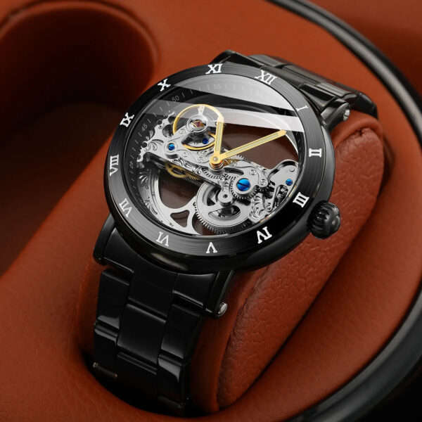 Fashion Double-sided Hollow Movement Automatic Mechanical Watch - Image 9