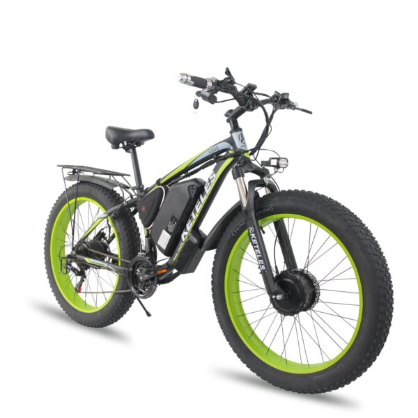 Front And Rear Dual Motor Electric Bicycle 21 Speed Oil Brake Lithium Battery - Image 3