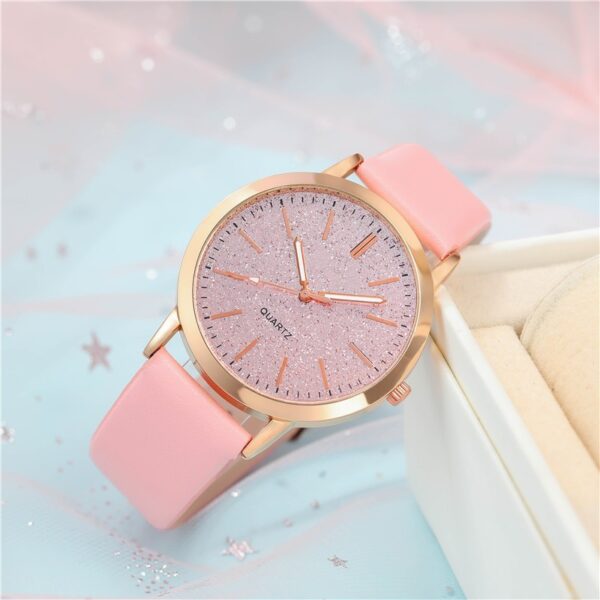 Women's Round Pointer Quartz Watch Set - Image 2