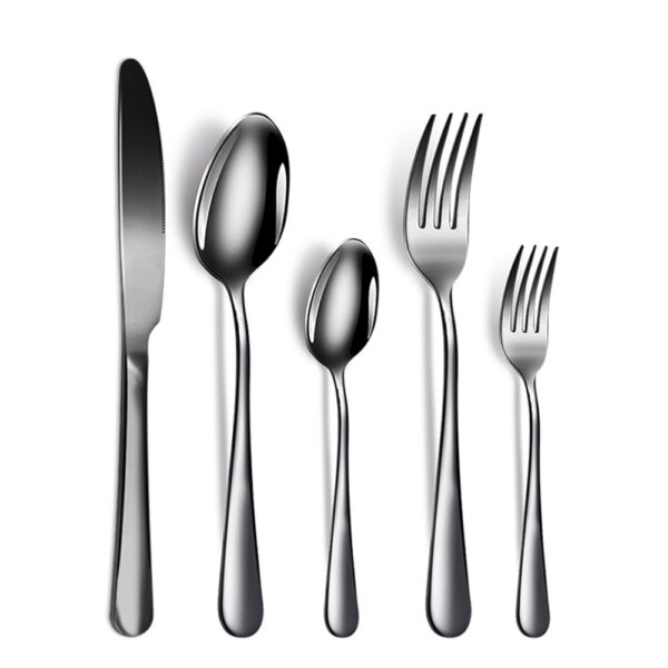 Stainless Steel Tableware Suit 5-piece Set - Image 10