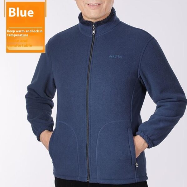 Polar Fleece Jacket Male Loose And Warm Autumn Winter Sweater - Image 4