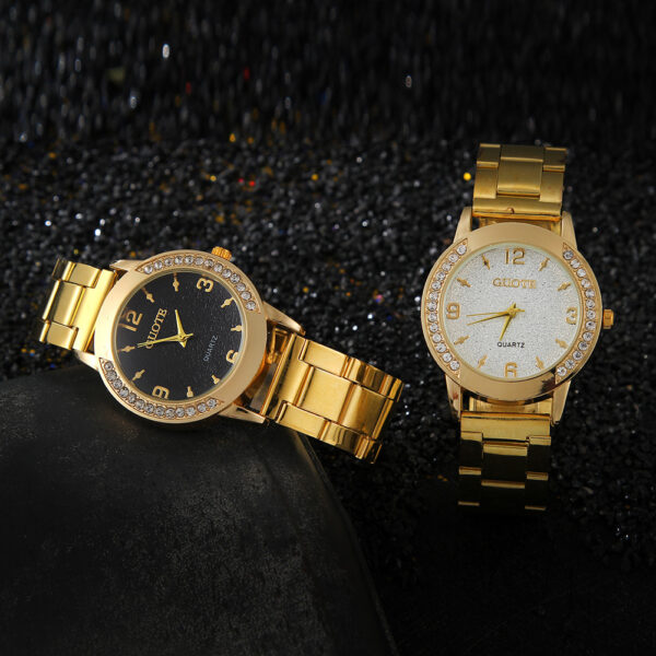 Women's Fashion Diamond Case Quartz Watch - Image 8