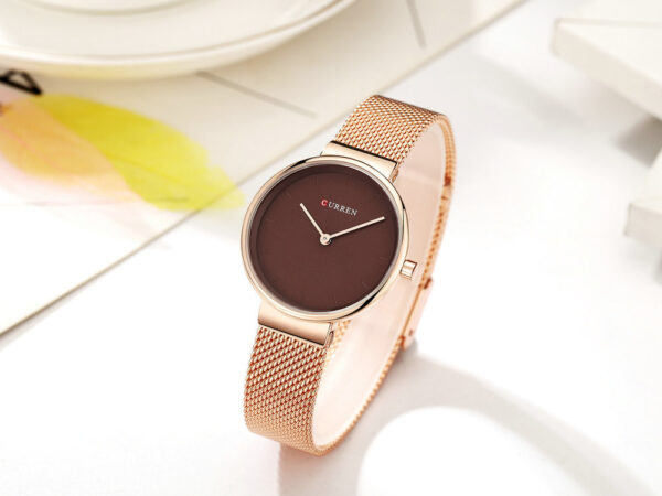 Fashion New Water Quartz Watch Women's Mesh Belt Casual Business Pointer Watch - Image 8