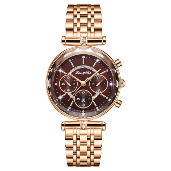 Waterproof Casual Three-eye Women's Watch - Image 3