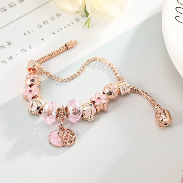 Fashion Love Geometric Rose Gold Bracelet Women's Jewelry - Image 4