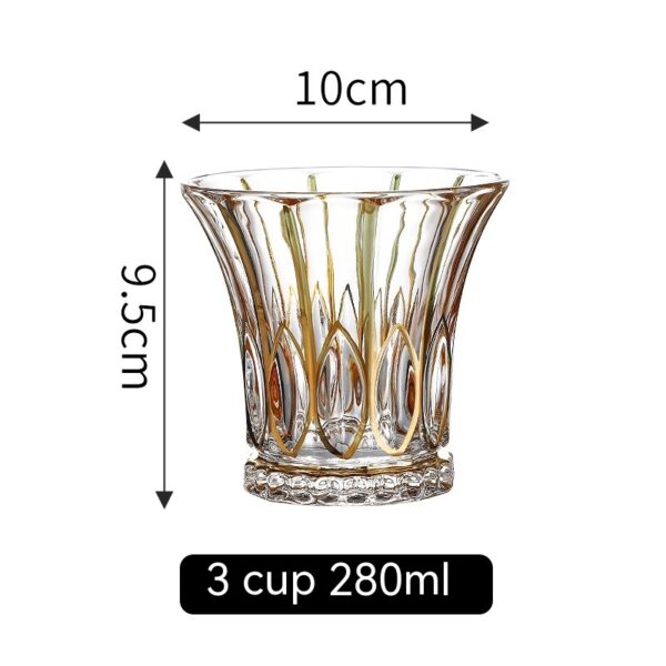 Golden Trim Gold Line Wine Glass Whiskey Decoration Cup - Image 10