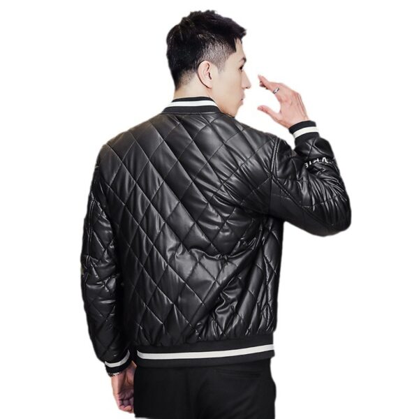 Men's Baseball Collar Slim-fit Youth Embroidered Cotton-padded Jacket - Image 7