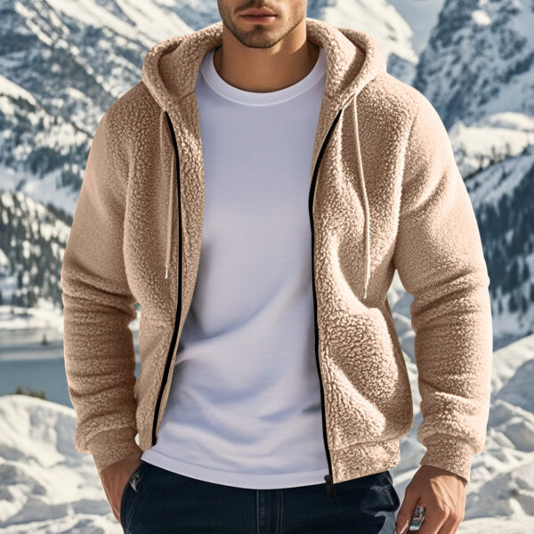 Men's Thickened Warm Double-sided Fleece Jacket Zipper - Image 7