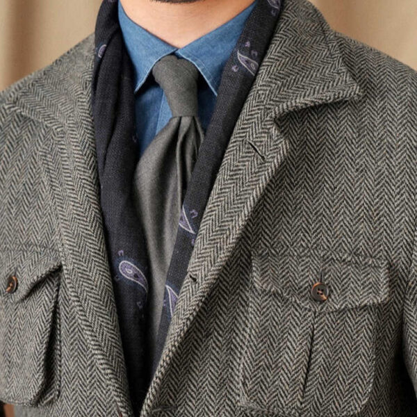 Collar Safari Jacket Jacket Commuter Business Keep Warm And Handsome Jacket Men - Image 2