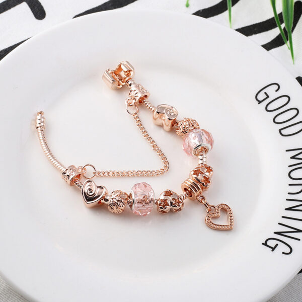 Fashion Love Geometric Rose Gold Bracelet Women's Jewelry - Image 8