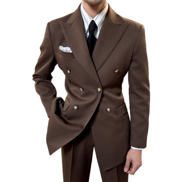 Spring Double Breasted Closure Collar Suit - Image 3