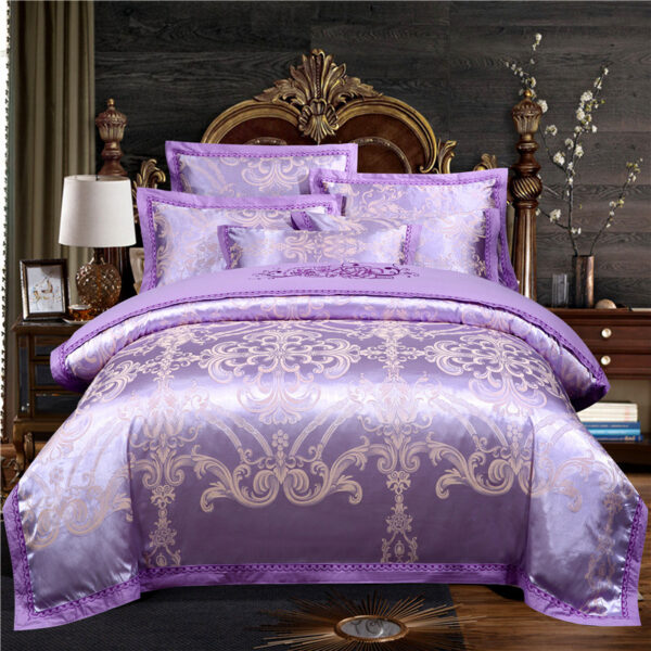 European Style Jacquard Cotton Embroidery Quilt Cover - Image 6