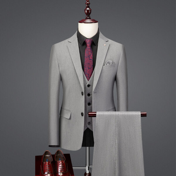 Handsome Slim Fit British Style Business Casual Suit Formal Attire - Image 6