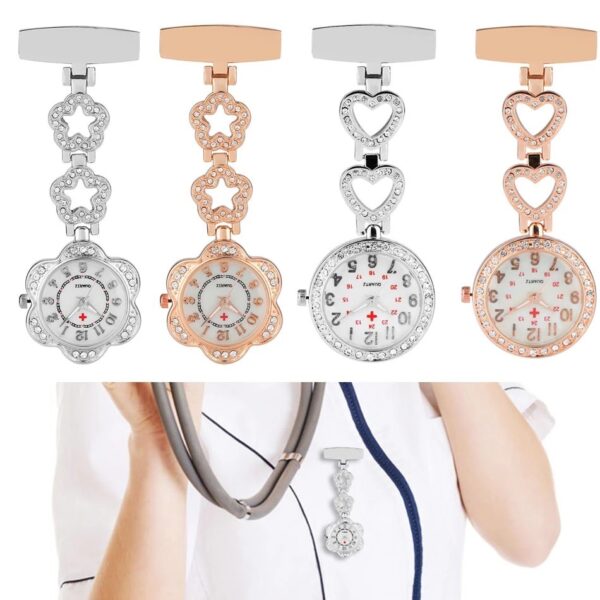 Roller Diamond Nurse's Watch Hanging Chest Watch Portable Pocket Watch Ladies - Image 4