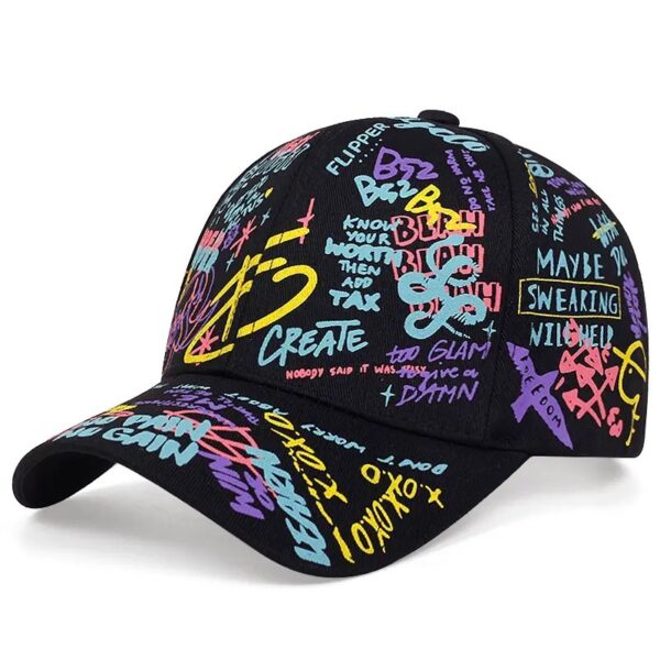 Colorful Graffiti Hip Hop Baseball Cap Casual Sun-proof - Image 7