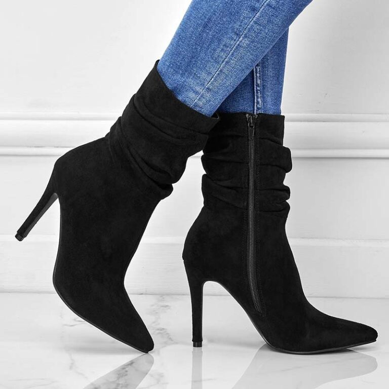 Women's Fashion Suede Pointed High Heels Boots - Image 3