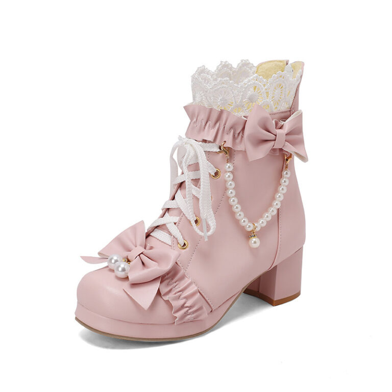 Sweet Bow Beaded Women's Boots - Image 5