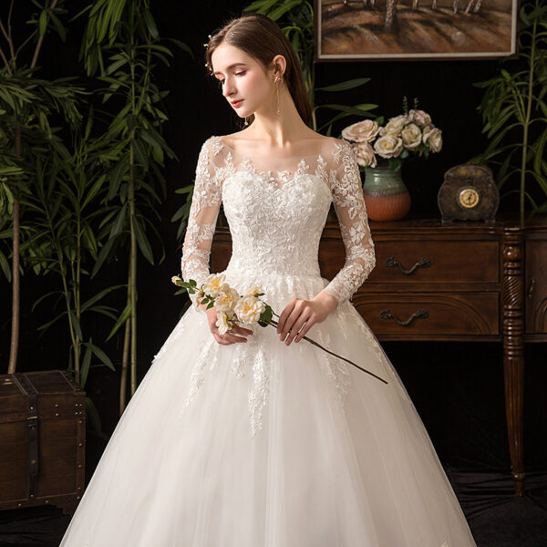 Primary Wedding Dress Long Sleeve French Style - Image 8