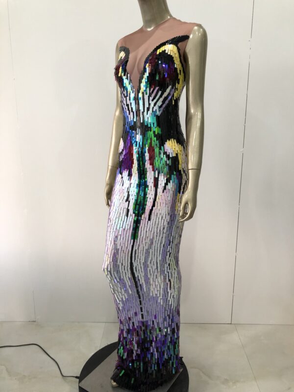 Sequin  Evening Dress Female Singer Costume - Image 6