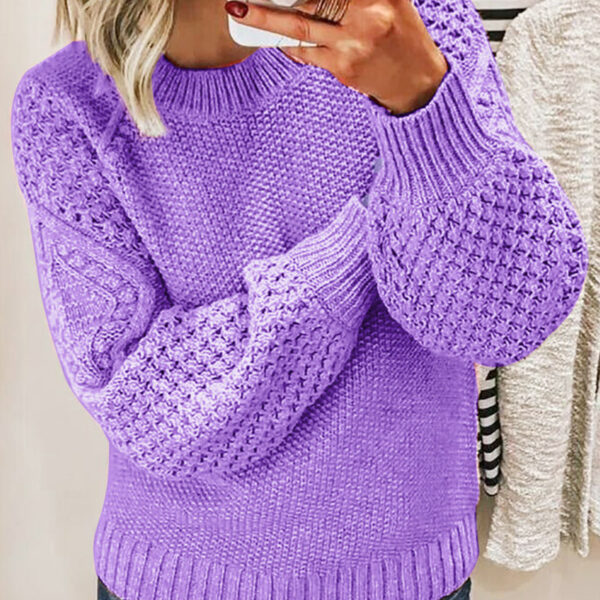 All Match Solid Color Thick Warm Sweater - Image 6