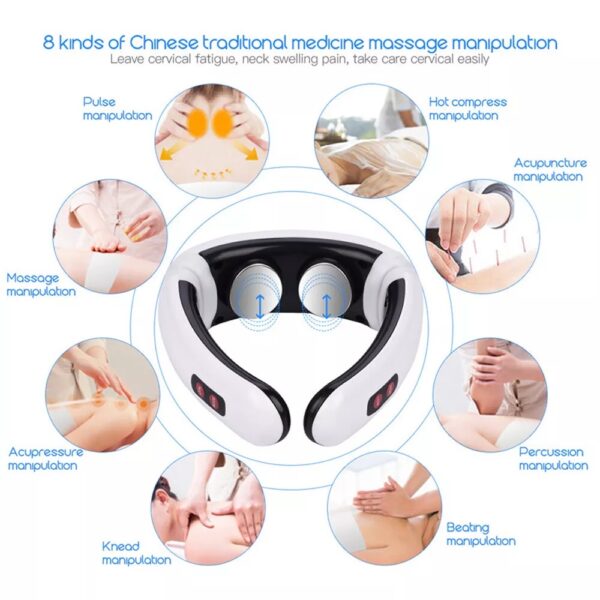 Electric Tens Unit Pulse Neck Massager Magnetic Pulse Therapy Vertebra Relax - Image 8