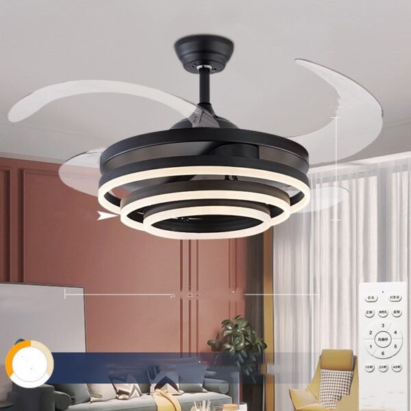 Household Living Room Bedroom Lights With Electric Fans And Chandeliers - Image 2