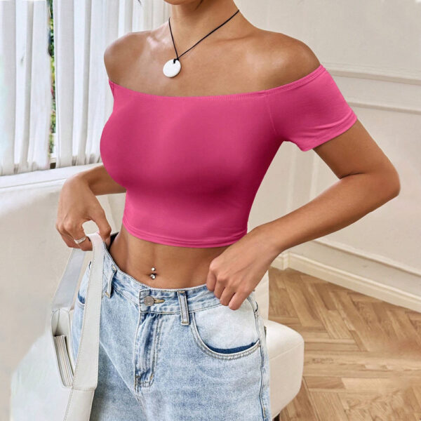 New Off-the-shoulder Short Top For Women - Image 6