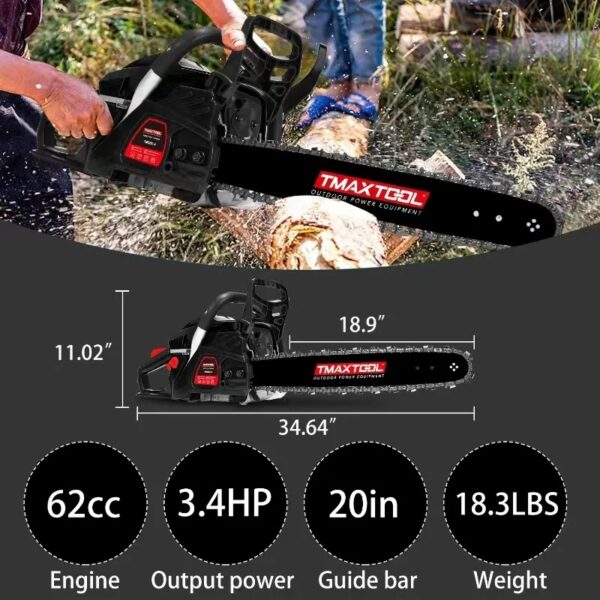 Powerful 20 Inch Gas Chainsaw - Image 4