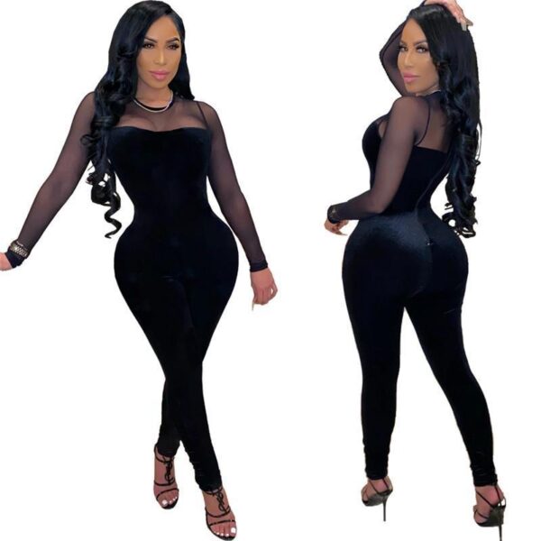 Ladies Jumpsuit Long Sleeve Designer Sexy Elegant Fashion Slim Fit Pullover Comfortable - Image 2