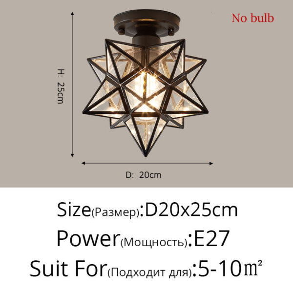 Nordic Creative Five Star Ceiling Lamp - Image 2