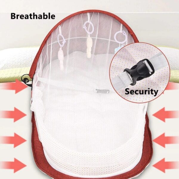 Baby Bed Travel Sun Protection Mosquito Net With Portable Bassinet Baby Foldable Breathable Infant Sleeping Basket - Image 6