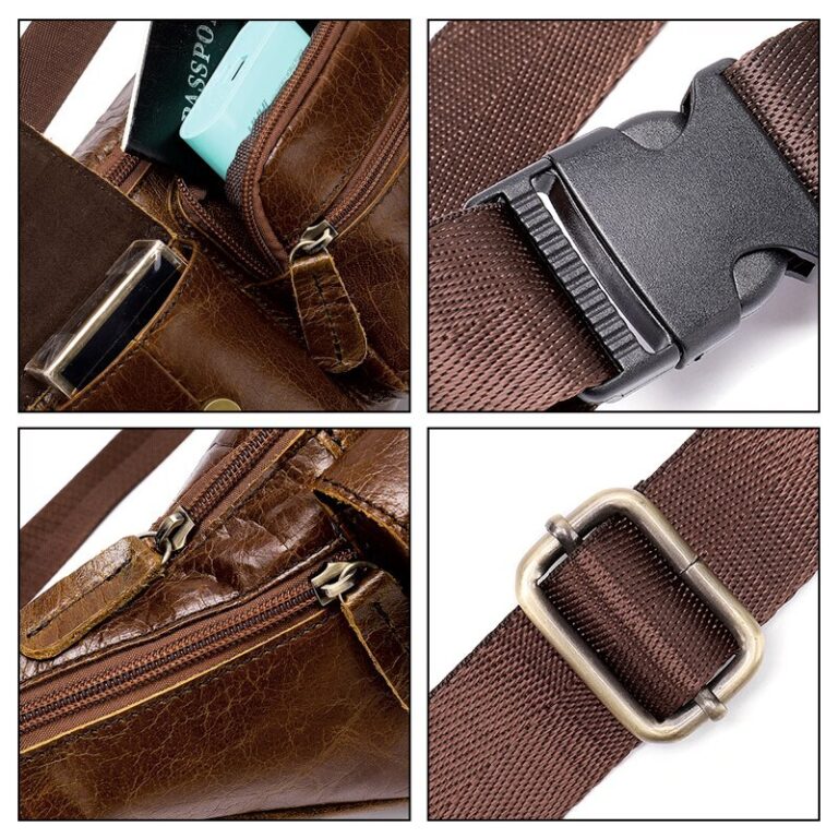 Leather Retro First Layer Cowhide Wear Belt Phone Belt Bag - Image 3