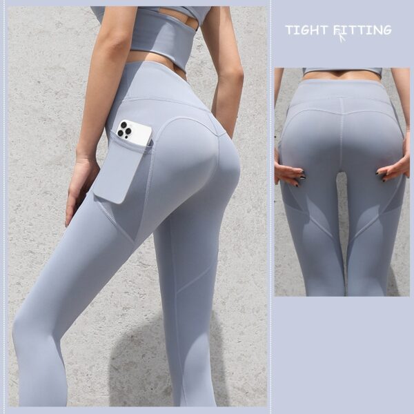 Gym Sport Seamless Leggings With Pockets Push Up High Waist Pants Women Fitness Running Yoga Pants Gym Sport Seamless Leggings - Image 6