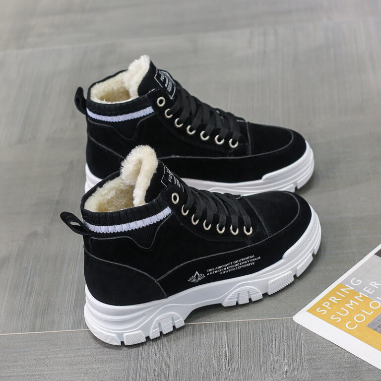 Ladies Casual Shoes Lace-up Fashion Sneakers Platform Snow Boots Winter Women Boots Warm Plush Women's Shoes - Image 4