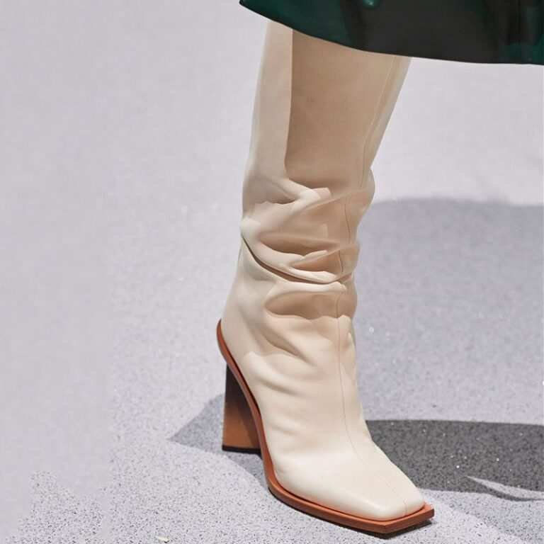 Square toe chunky heel mid boots - Image 4