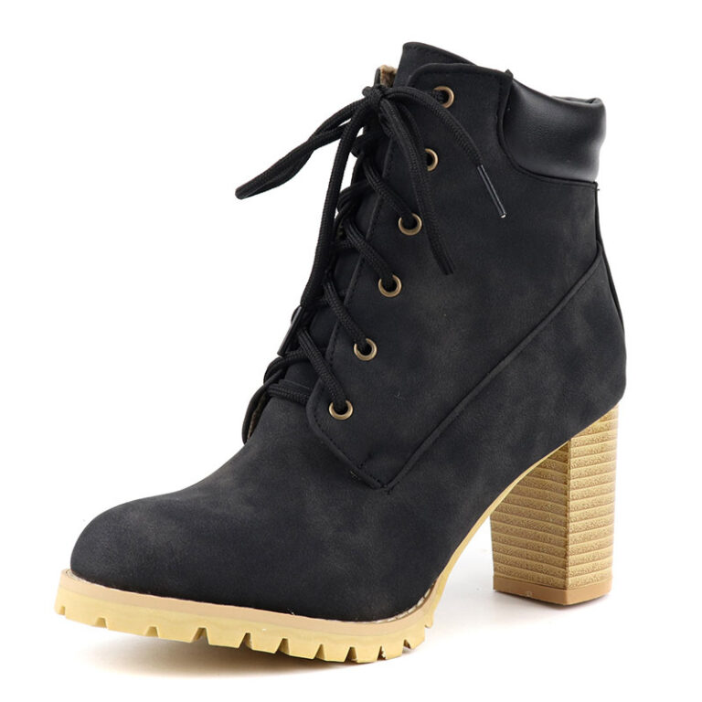 Foreign trade style front lace-up ankle boots - Image 5