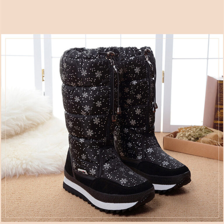 Women Boots Winter Shoes Women Snow Boots Platform Keep Warm Ankle Winter Boots with Thick Fur Heels - Image 3